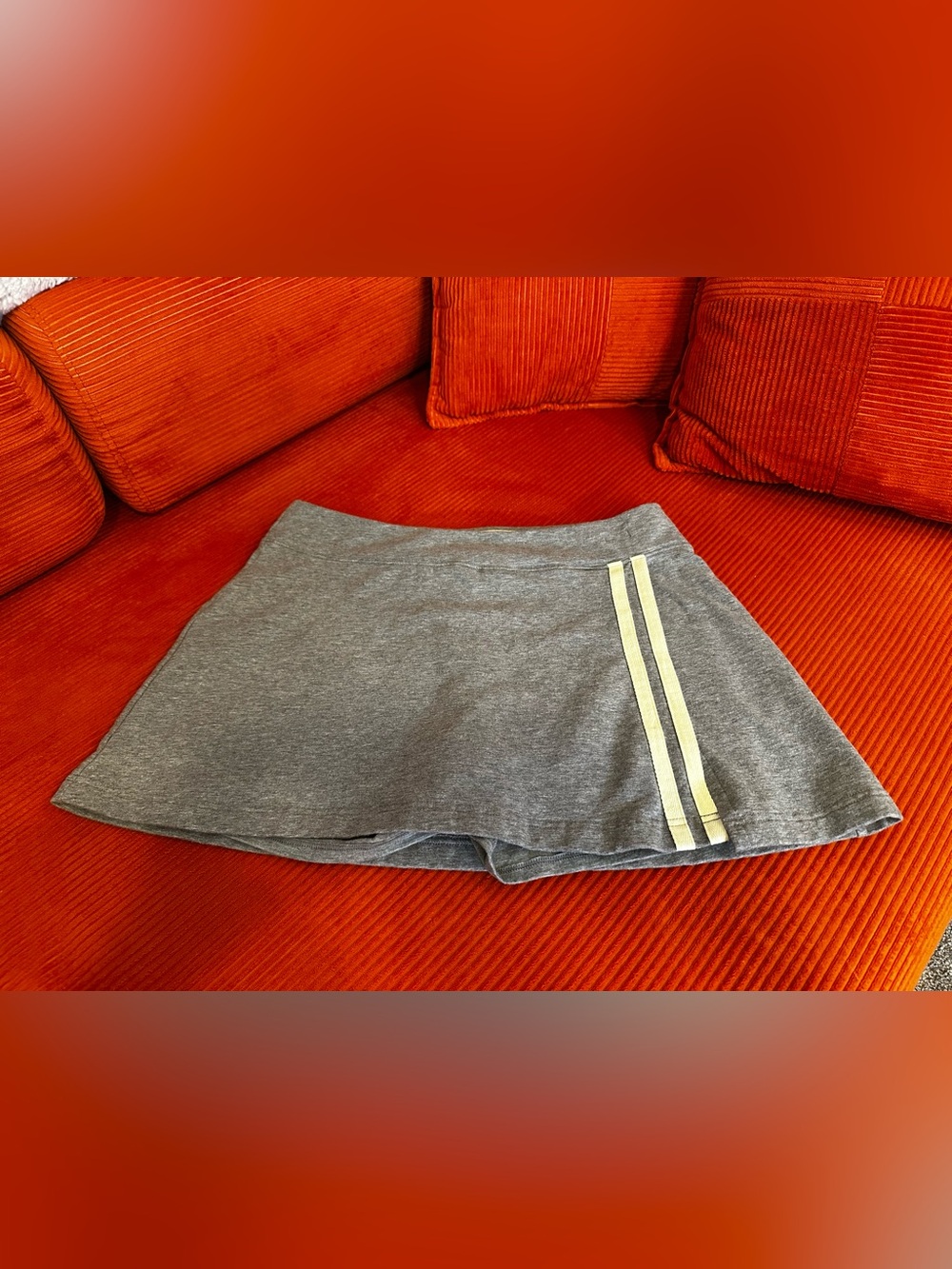 Gray Classic French Terry Athletic Skort - Size L